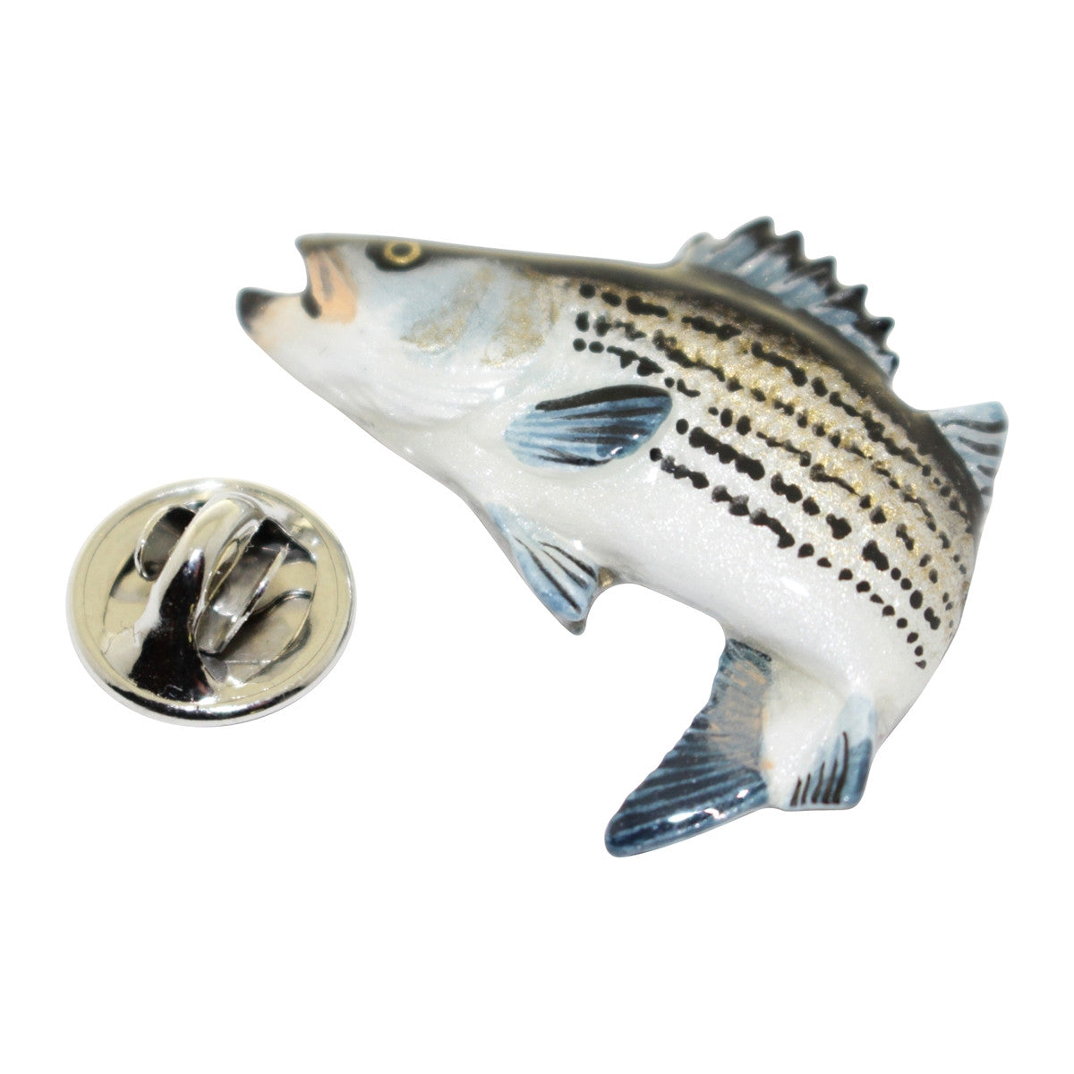 Striper Pin ~ Hand Painted ~ Lapel Pin ~ Hand Painted Lapel Pin ~ Sarah's Treats & Treasures